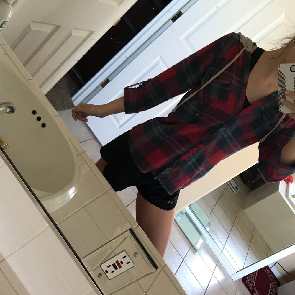 Flannel hoodie